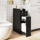 Small Bathroom Storage Cabinet 4-Tier with Slide Out Drawers on Casters by LJGDeals