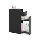 Small Bathroom Storage Cabinet 4-Tier with Slide Out Drawers on Casters by LJGDeals
