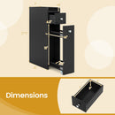Small Bathroom Storage Cabinet 4-Tier with Slide Out Drawers on Casters by LJGDeals