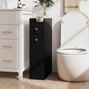 Small Bathroom Storage Cabinet 4-Tier with Slide Out Drawers on Casters