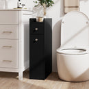Small Bathroom Storage Cabinet 4-Tier with Slide Out Drawers on Casters
