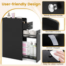 Small Bathroom Storage Cabinet 4-Tier with Slide Out Drawers on Casters by LJGDeals