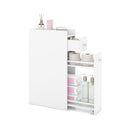 Small Bathroom Storage Cabinet 4-Tier with Slide Out Drawers on Casters by LJGDeals
