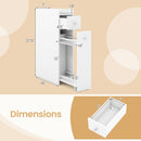 Small Bathroom Storage Cabinet 4-Tier with Slide Out Drawers on Casters by LJGDeals