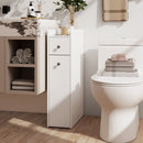 Small Bathroom Storage Cabinet 4-Tier with Slide Out Drawers on Casters by LJGDeals