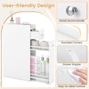 Small Bathroom Storage Cabinet 4-Tier with Slide Out Drawers on Casters by LJGDeals
