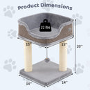 Small Cat Tree for Indoor Cats Kitty Tower with Comfy Plush Perch Sisal Scratching Posts-Gray by LJGDeals
