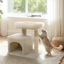 Small Cat Tree with Large Padded Plush Perch for Indoor Cats by LJGDeals