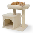 Small Cat Tree with Large Padded Plush Perch for Indoor Cats by LJGDeals