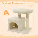 Small Cat Tree with Large Padded Plush Perch for Indoor Cats by LJGDeals