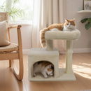 Small Cat Tree with Large Padded Plush Perch for Indoor Cats by LJGDeals
