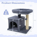 Small Cat Tree with Large Padded Plush Perch for Indoor Cats by LJGDeals