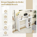 Small Computer Desk with Storage and Adjustable Shelf by LJGDeals