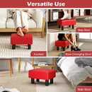 Small PU Leather Rectangular Seat Ottoman Footstool by LJGDeals