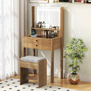 Small Vanity Desk with Mirror and Lights for Bedroom by LJGDeals