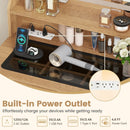 Small Vanity Desk with Mirror and Lights for Bedroom by LJGDeals