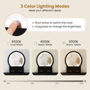 Small Vanity Makeup Dressing Table Set with Cushioned Stool and LED Lighted Mirror by LJGDeals