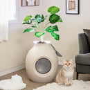 Smart Plant Cat Litter Box with Electronic Odor Removal & Sterilization-Beige by LJGDeals