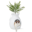 Smart Plant Cat Litter Box with Electronic Odor Removal and Sterilization-White by LJGDeals
