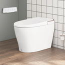 Elongated Smart Bidet Toilet Heated Seat Sensor Auto-White by DirectDeals