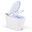 Elongated Smart Bidet Toilet Heated Seat Sensor Auto-White by DirectDeals