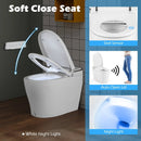 Elongated Smart Bidet Toilet Heated Seat Sensor Auto-White by DirectDeals