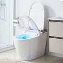 Smart Toilet with Built-in Bidet ADA Height with Auto Flush and Heated Seat and Remote-White by LJGDeals