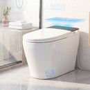 Smart Toilet with Built-in Bidet ADA Height with Auto Flush and Heated Seat and Remote-White by LJGDeals