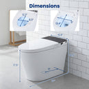 Smart Toilet with Built-in Bidet ADA Height with Auto Flush and Heated Seat and Remote-White