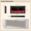 Smart WiFi Electric Fireplace Wall Mounted & Recessed 750W/1500W Heater by LJGDeals