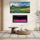 Smart WiFi Electric Fireplace Wall Mounted & Recessed 750W/1500W Heater by LJGDeals
