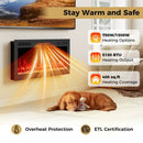 Smart WiFi Electric Fireplace Wall Mounted & Recessed 750W/1500W Heater by LJGDeals