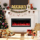 Smart WiFi Electric Fireplace Wall Mounted & Recessed 750W/1500W Heater by LJGDeals