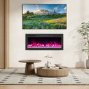 Smart WiFi Electric Fireplace Wall Mounted & Recessed 750W/1500W Heater by LJGDeals