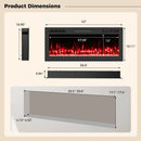 Smart WiFi Electric Fireplace Wall Mounted & Recessed 750W/1500W Heater by LJGDeals