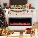 Smart WiFi Electric Fireplace Wall Mounted & Recessed 750W/1500W Heater by LJGDeals