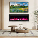 Smart WiFi Electric Fireplace Wall Mounted & Recessed 750W/1500W Heater by LJGDeals