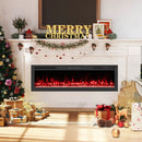 Smart WiFi Electric Fireplace Wall Mounted & Recessed 750W/1500W Heater by LJGDeals