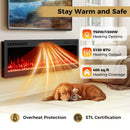 Smart WiFi Electric Fireplace Wall Mounted & Recessed 750W/1500W Heater by LJGDeals