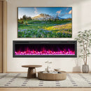 Smart WiFi Electric Fireplace Wall Mounted & Recessed 750W/1500W Heater by LJGDeals