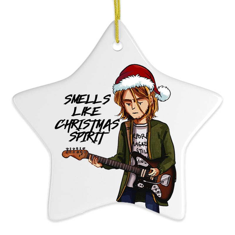 Smells Like Christmas Spirit Rock and Roll Ornament