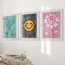 Funky Wall Art. Groovy Poster. Trendy Decor Set by Wall Art Set