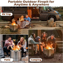 Smokeless Stainless Steel Fire Pit with Ash Pan for Yard Camping-Silver by LJGDeals