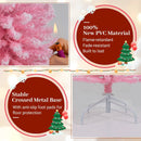 Snow Flocked 7 FT Artificial Pink Xmas Tree with 635 Branch Tips by DirectDeals
