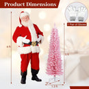 Snow Flocked 7 FT Artificial Pink Xmas Tree with 635 Branch Tips by LJGDeals