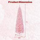 Snow Flocked 7 FT Artificial Pink Xmas Tree with 635 Branch Tips by DirectDeals