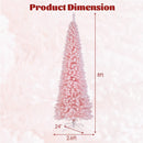 Snow Flocked 7 FT Artificial Pink Xmas Tree with 635 Branch Tips by LJGDeals