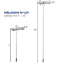 5-20 Feet Extendable Aluminum Snow Roof Rake with Wheels Handle by LJGDeals