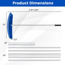 Snow Roof Rake with 24 Inch Wide Blade and Wheels by LJGDeals