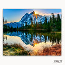 Snow Sunset Mountain